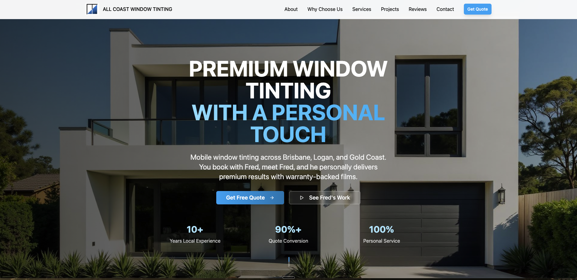 All Coast Window Tinting website